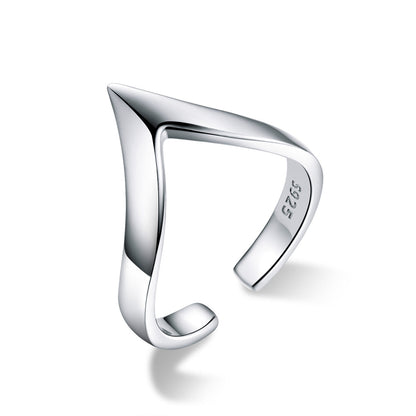 925 Sterling Silver Ring with Platinum Plating - 0.3cm Width - Unisex