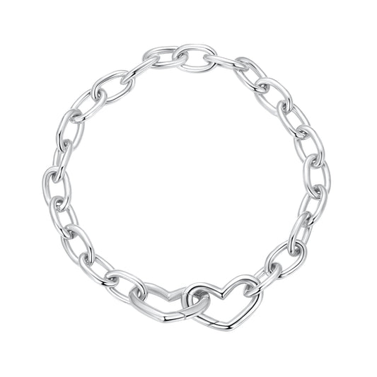 Bracelet 19,0 cm en Argent Sterling 925 Plaqué Or Blanc
