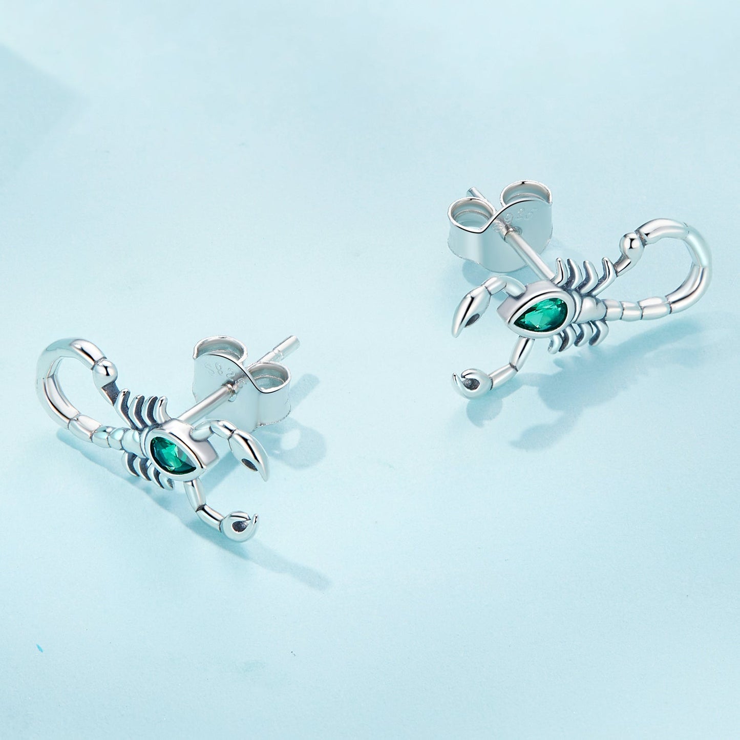 925 Sterling Silver Earrings with Pavé Setting CZ and Oxidized Finish for Women