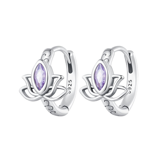 925 Sterling Silver Earrings with Pavé Setting CZ - 1.3x1.0cm - Oxidized Silver for Women
