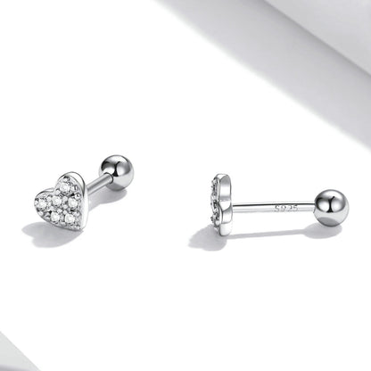 925 Sterling Silver Earrings with Pavé Setting CZ