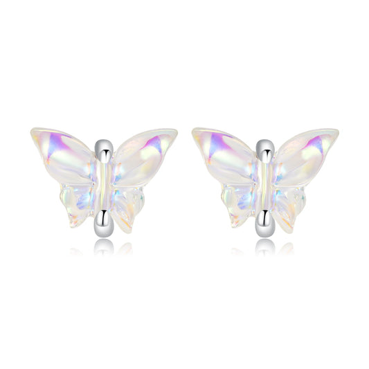 925 Sterling Silver Earrings with Resin and Oxidized Silver for Women