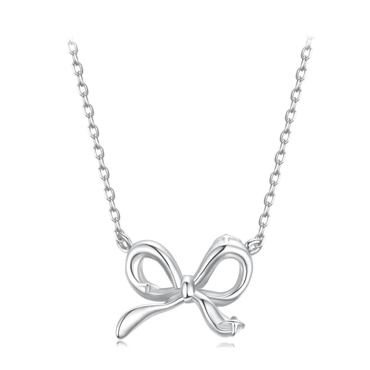 925 Sterling Silver Plated White Gold 40+5cm Adjustable Necklace for Women