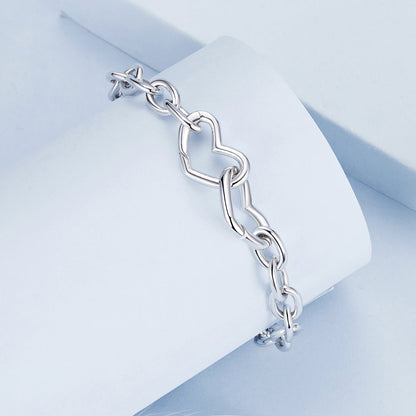925 Sterling Silver Plated White Gold 19.0 cm Bracelet