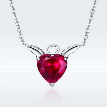 925 Sterling Silver Adjustable Necklace 37-45cm with 1.4*2cm Pendant for Women