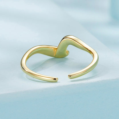 925 Sterling Silver White Gold Plated Ring for Women