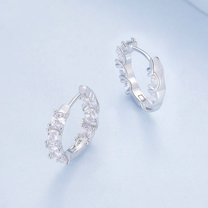 925 Sterling Silver Earrings with Pavé Setting CZ for Women