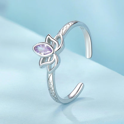 925 Sterling Silver 1.9mm Pavé Setting White Gold Plated Ring
