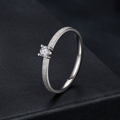 925 Sterling Silver & Moissanite Size 6 Ring with 0.1ct Moissanite