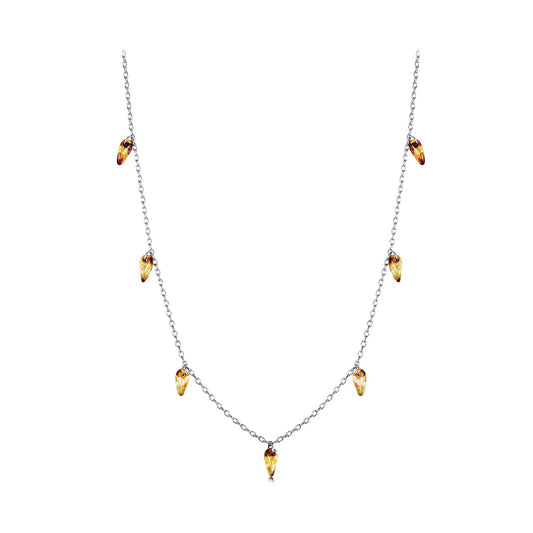 925 Sterling Silver 0.60 Carat Glass Bead Adjustable Necklace for Women