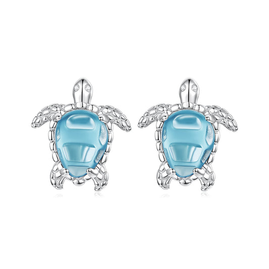 Boucles d'oreilles en Argent Sterling 925 et Laiton avec Verre Transparent et Zircons 1,3*1,2cm pour Femme