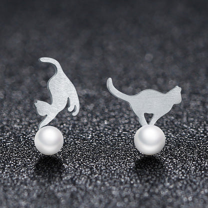 925 Sterling Silver Shell Pearl Earrings for Women