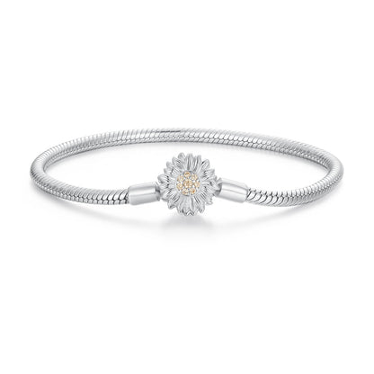 925 Sterling Silver Pavé Setting CZ Bracelet for Women - 17.0 Size, 170mm Length, 3mm Chain Thickness