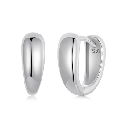 925 Sterling Silver Oxidized Earrings 12x5mm for Women