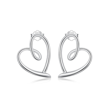 925 Sterling Silver Earrings for Women - 19x14mm, Platinum Plated