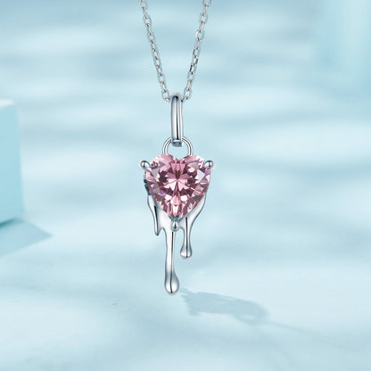 925 Sterling Silver Adjustable Necklace with Pavé Setting CZ & Pendant for Women