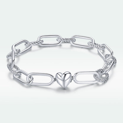 925 Sterling Silver Oxidized Bracelet 17cm for Women