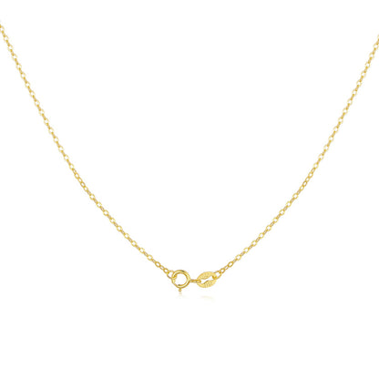 925 Sterling Silver + Plated White Gold Necklace 40cm for Women