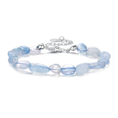 925 Sterling Silver Crystal Bracelet 15+6cm for Women