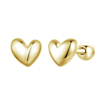 925 Sterling Silver Plated Platinum 5mm Earrings for Women