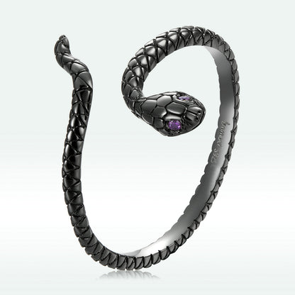 S925 Sterling Silver Black Gold Plated Pavé Setting CZ Ring