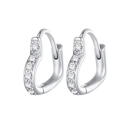 925 Sterling Silver Earrings with Pavé Setting CZ for Women
