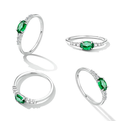 925 Sterling Silver & Platinum Plated 0.1cm CZ Ring for Women - Size 6.0