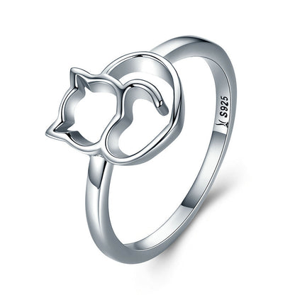 925 Sterling Silver Ring Size 5.0 with Platinum Plating for Women