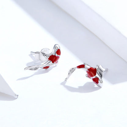 925 Sterling Silver Plated Earrings with Pavé Setting CZ for Women