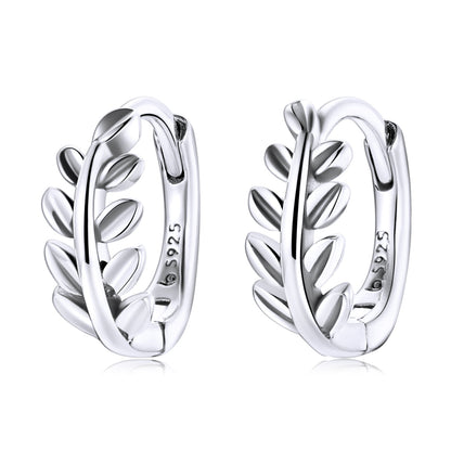 S925 Oxidized Silver Earrings 1.2*0.5cm for Women