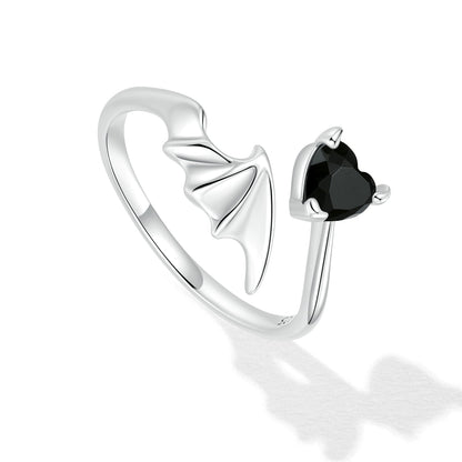 925 Sterling Silver Oxidized Pavé Setting CZ Ring
