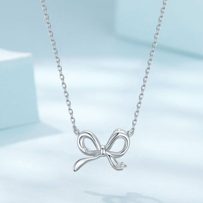 925 Sterling Silver Plated White Gold 40+5cm Adjustable Necklace for Women