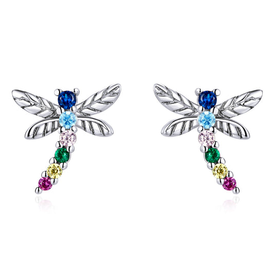 Boucles d'oreilles en argent sterling 925 avec zircons cubiques sertis pavé en argent oxydé