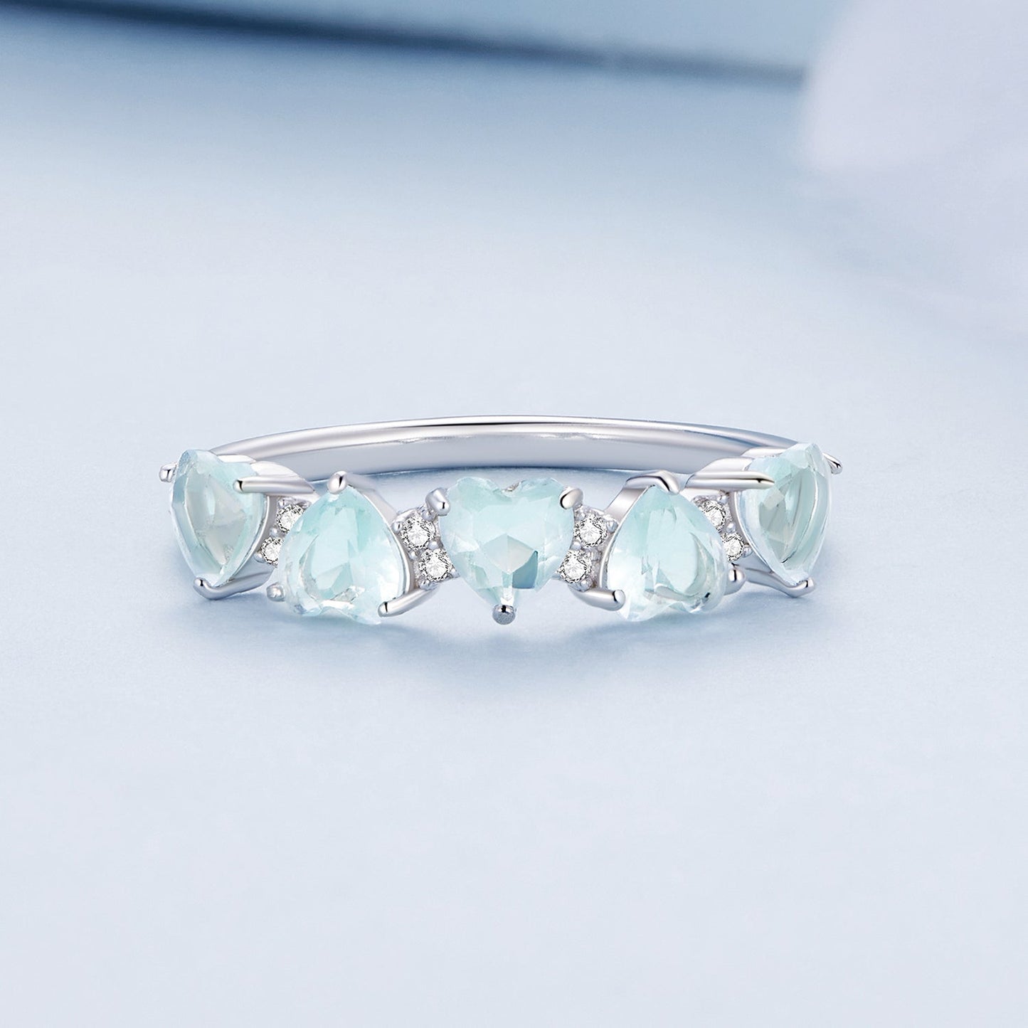 925 Sterling Silver Ring with 4.5mm Pavé Set CZ, Size 7, for Women