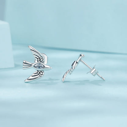 925 Sterling Silver Oxidized CZ Earrings for Women