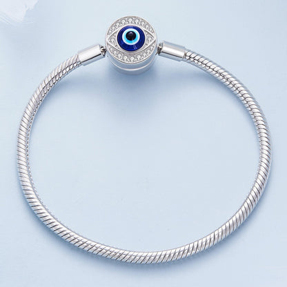 925 Sterling Silver Bracelet with CZ & Resin, Size 17.0