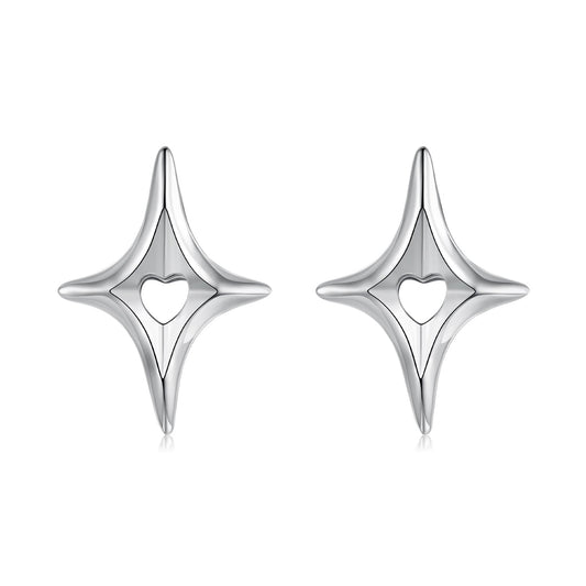 Boucles d'oreilles en argent sterling 925 1,2x0,9cm
