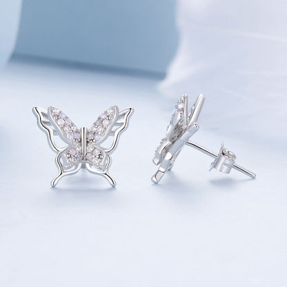 925 Sterling Silver Opal Nanometer Stone Earrings for Women