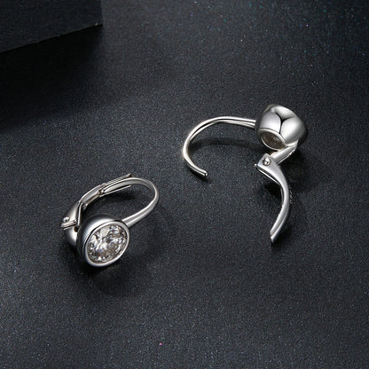 925 Sterling Silver 0.50 Carat Moissanite Earrings for Women