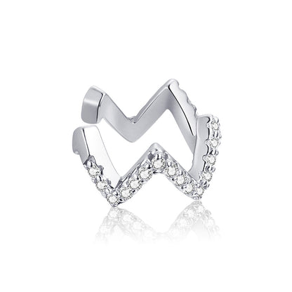 925 Sterling Silver Plated Platinum Pavé CZ Earrings for Women
