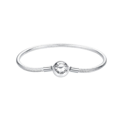 925 Sterling Silver Oxidized Silver White Gold 14.0mm Bracelet for Women