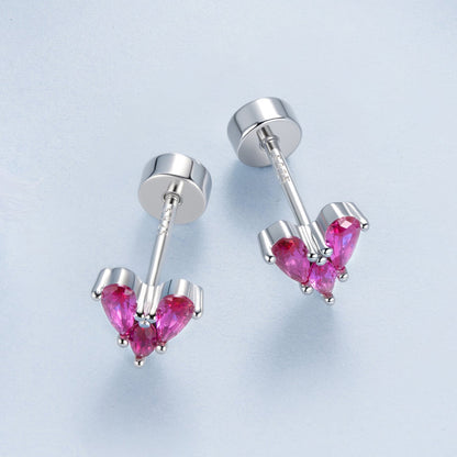 925 Sterling Silver Earrings with Pavé Setting CZ