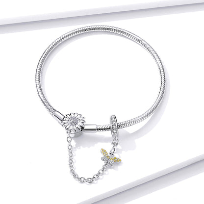 925 Sterling Silver Adjustable Length 17cm Bracelet for Women