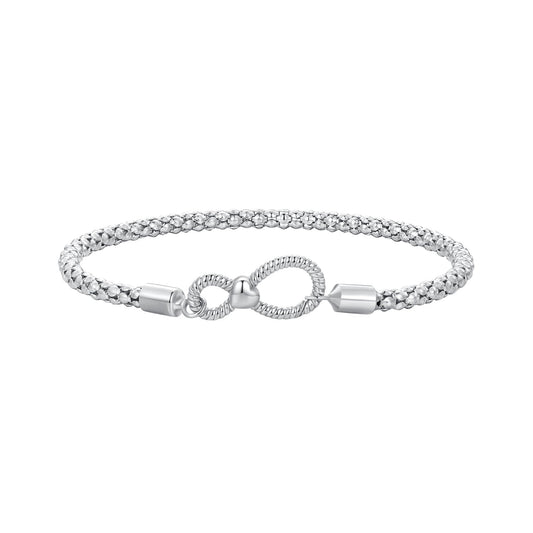 925 Sterling Silver Infinity Love Bracelet for Women - Size 17.0