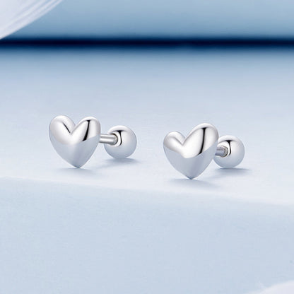 925 Sterling Silver Plated Platinum 5mm Earrings for Women
