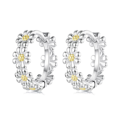 925 Sterling Silver Plated White Gold Earrings for Women