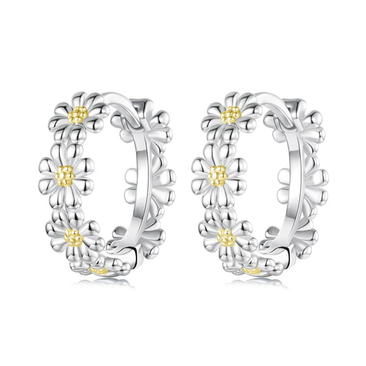 925 Sterling Silver Plated White Gold Earrings for Women