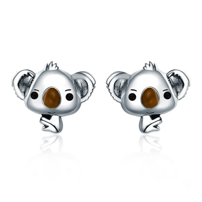 925 Sterling Silver Earrings 1.1*1.2cm for Women