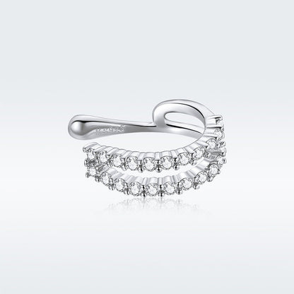 925 Sterling Silver Plated Platinum CZ Earrings
