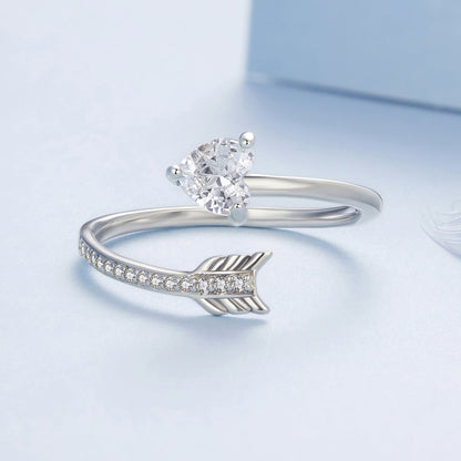 925 Sterling Silver Oxidized Pavé Setting CZ Ring